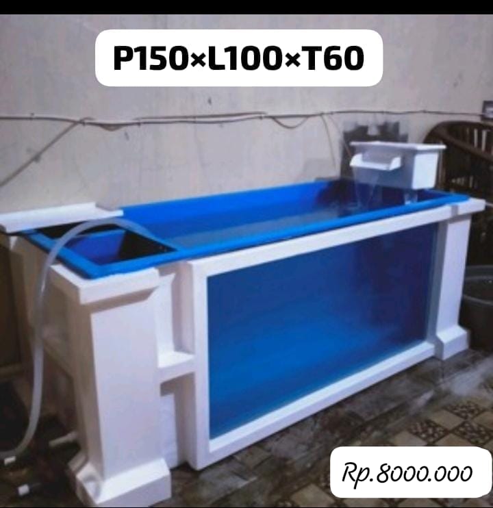 1UNIT KOLAM FIBERGLASS KACA ORIGINAL DESAIN MODIFIKASI TEBAL KOKOH DAN KUAT TAMPILAN ELEGAN DESAIN DARI PABRIK FULL SETT WATTERFALL UKURAN P150L100T60 ISTIMEWA 60cm