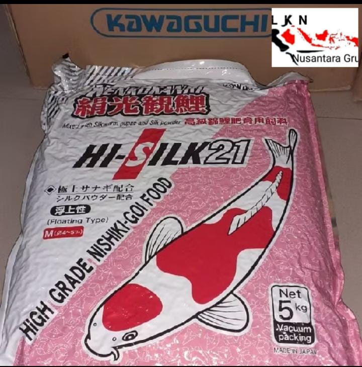 PAKAN KOI MADE IN JAPAN HI SILK 21 KENKOKANRI KUALITAS ISTIMEWA TERBAIK DI KELASNYA BERAT 5KG PEMBAYARAN VIA ADMIN TOKO 50cm