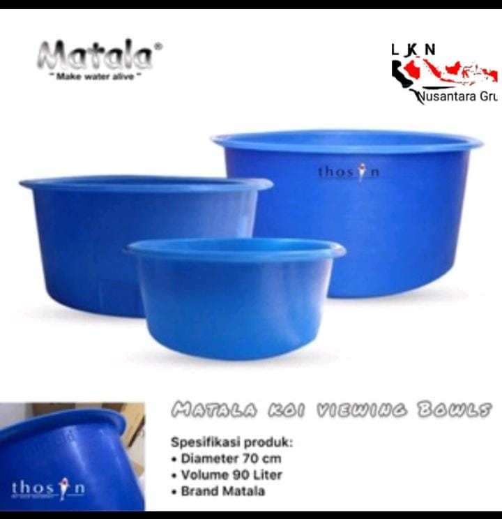 BAK MATALA KOI VIEWING BOWLS 90L D70cm TERBARU ORIGINAL DR PABRIK IMPORT BAK INI SANGAT TEBAL DAN KUAT TAHAN BENTURAN DAN COCOK VIDEO IKAN ANDA PEMBAYARAN WAJIB DI INVOICE ADMIN 70cm
