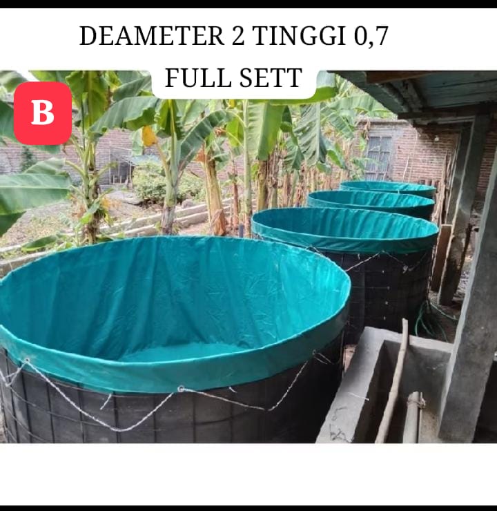 1 UNIT KOLAM VET ORCHID FULL SET RANGKA BESI DEAMETER 2 TINGGI 07 TERBARU DR TOKO NON DRAINASE PEMBAYARAN WAJIB DI INVOICE ADMIN 1cm