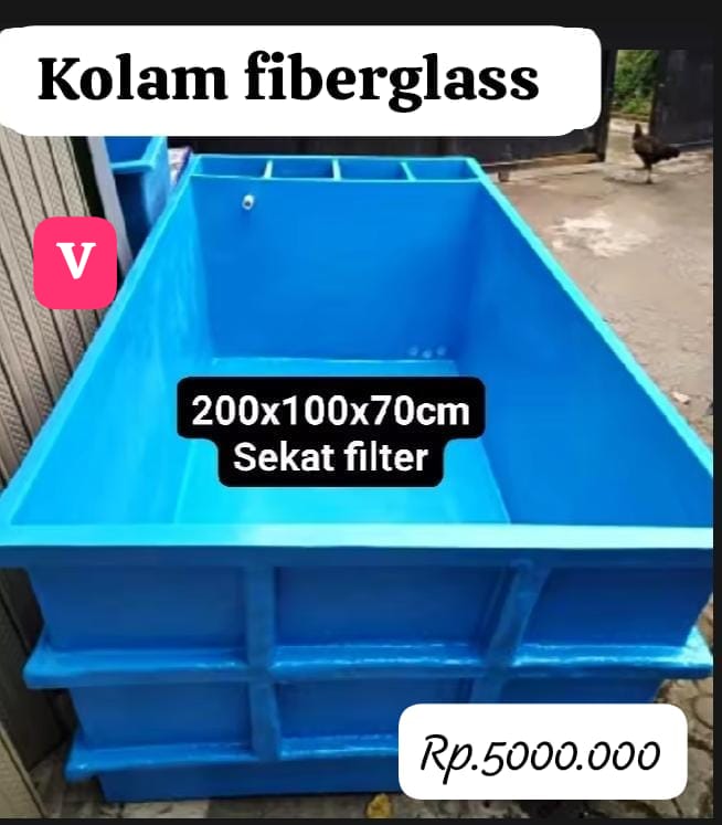 1 UNIT KOLAM FIBERGLASS JUMBO DESAIN ORIGINAL PABRIK PEMBAYARAN WAJIB DI INVOICE ADMIN SIZE 20010070cm