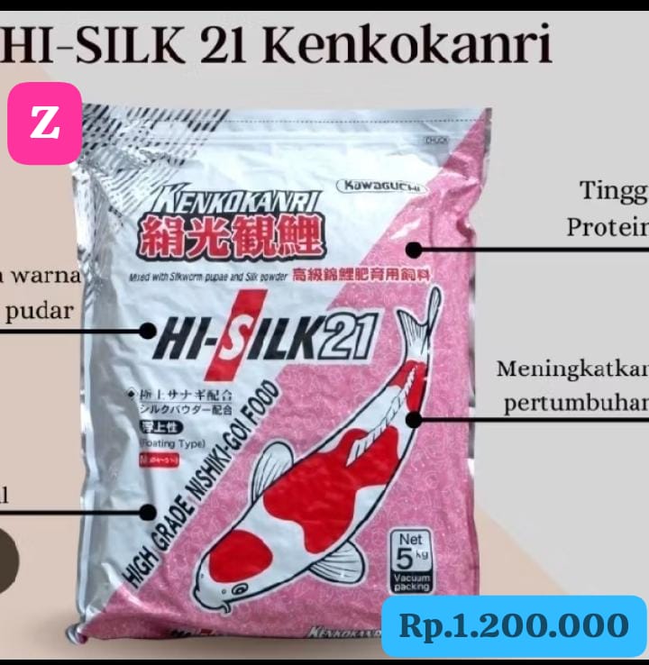 HISILK 21 KENKOKANRI PAKAN KOI MADE IN JAPAN TERBAIK DI KELAS NYA BERAT 5KG FLOATING M PEMBAYARAN WAJIB DI INVOICE ADMIN 5cm