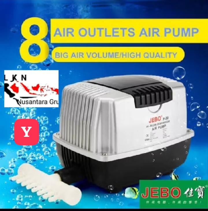 MESIN AERATOR KOLAM TERBARU JEBO P30 ORIGINAL PEMBAYARAN WAJIB DI INVOICE REKENING ADMIN 30cm