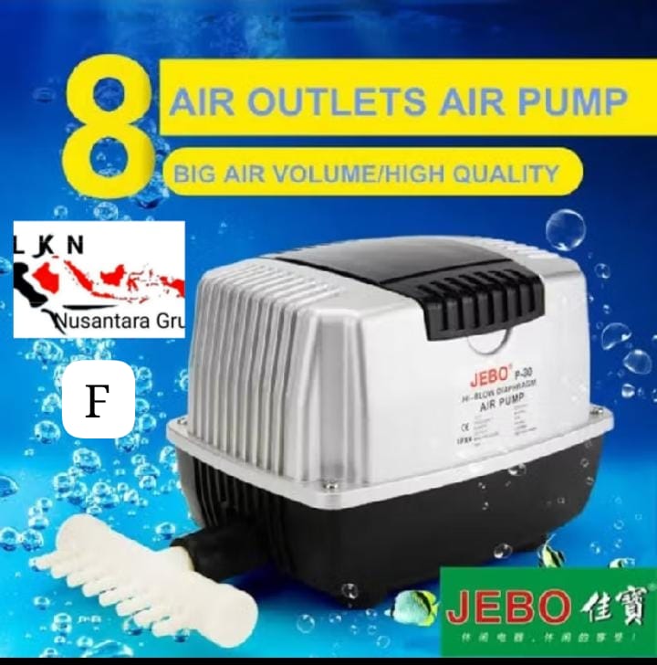 MESIN AERATOR KOLAM TERBARU JEBO P30 ORIGINAL PEMBAYARAN WAJIB DI INVOICE REKENING ADMIN 30cm