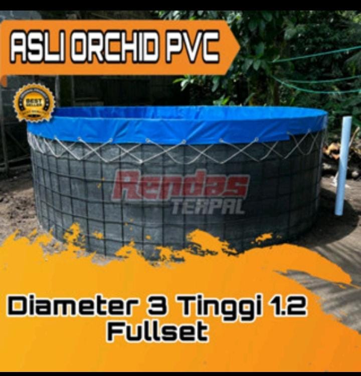 1 UNIT KOLAM VET ORCHID FULL SET RANGKA BESI DEAMETER 3 TINGGI T 12 TERBARU DR TOKO NON DRAINASE PEMBAYARAN WAJIB DI REKENING INVOICE ADMIN 3cm