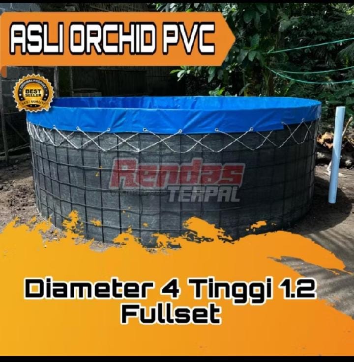 1 UNIT KOLAM VET ORCHID FULL SET RANGKA BESI D4 T 12 TERBARU DR TOKO NON DRAINASE PEMBAYARAN WAJIB DI REKENING INVOICE ADMIN 3cm