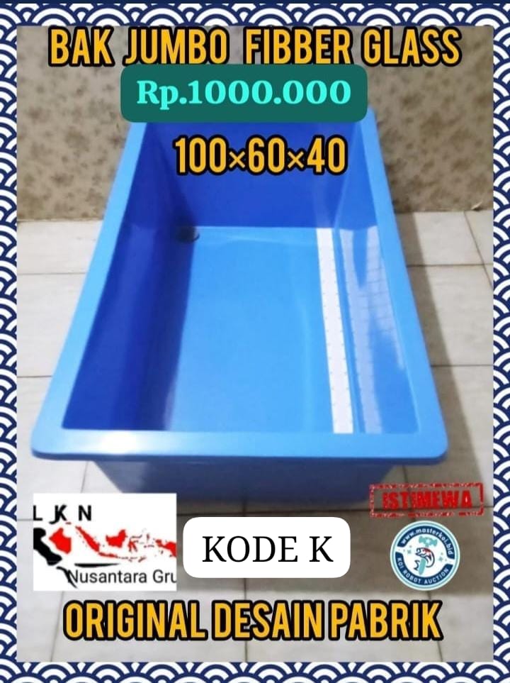 DESKRIPSI 1 UNIT BAK FIBBER GLAS SELFI IKAN ORIGINAL DESAIN PABRIK 1006040 PEMBAYARAN WAJIB DI NO REKENING INVOICE ADMIN TOKO KAMI 60cm