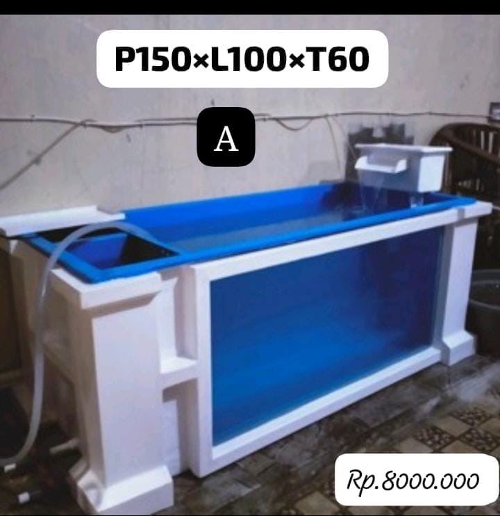 1UNIT KOLAM FIBERGLASS KACA ORIGINAL DESAIN MODIFIKASI TEBAL KOKOH DAN KUAT TAMPILAN ELEGAN DESAIN DARI PABRIK FULL SETT WATTERFALL UKURAN P150L100T60 ISTIMEWA 60cm