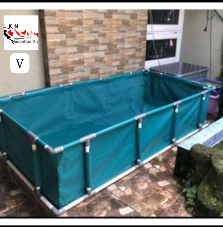 KOLAM TERPAL KOTAK JUMBO ORCHID SEMI KARET PVC ORIGINAL BARU DR TOKO FULL SETT RANGKA PARALON UKURAN 200 150 100 PEMBAYARAN WAJIB DI REKENING ADMIN TOKOBUKU 1cm