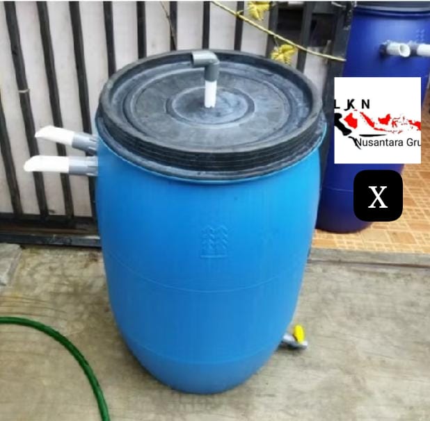 TONG FILTER UNTUK TEMPAT MEDIA FILTER KOLAM IKAN KAPASITAS 120L T80cm 2 OUT PUT 1 INCH PEMBAYARAN WAJIB DI INVOICE REKENING ADMIN 2cm