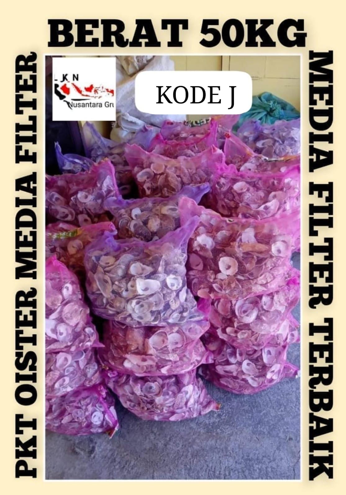 DESKRIPSI PKT 50KG CANGKANG OISTER MEDIA FILTER SANGAT AMPUH UNTUK KOLAM ANDA PEMBAYARAN WAJIB DI INVOICE REKENING ADMIN TOKO 5cm