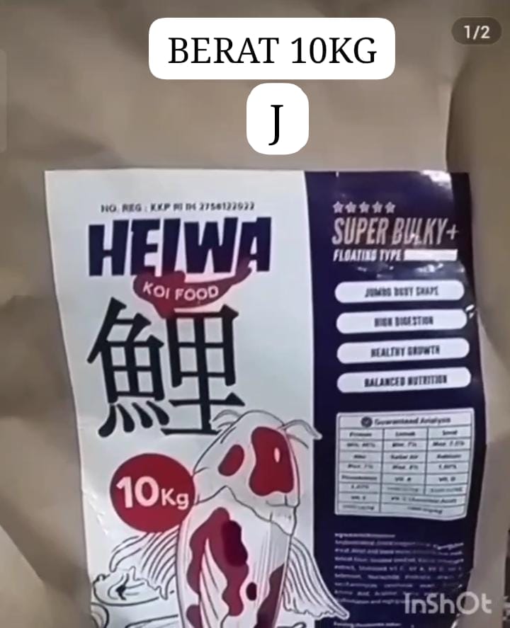 PAKAN KOI HEIWA SUPERBULKY BERAT 10KG TERBARU DR TOKO ORIGINAL SIZE S M L PEMBAYARAN WAJIB DI INVOICE REKENING ADMIN TOKO 5cm