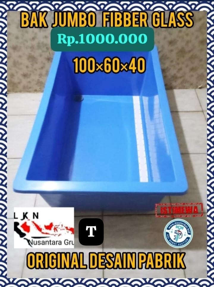 DESKRIPSI 1 UNIT BAK FIBBER GLAS SELFI IKAN ORIGINAL DESAIN PABRIK 1006040 PEMBAYARAN WAJIB DI NO REKENING INVOICE ADMIN TOKO 60cm