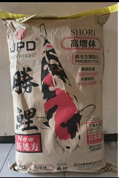 JPD SHORY PAKAN KOI MADE IN JAPAN FLOATING M L BERAT 15KG TERBAIK DI KELASNYA PEMBAYARAN WAJIB DI INVOICE REKENING ADMIN TOKO 10cm