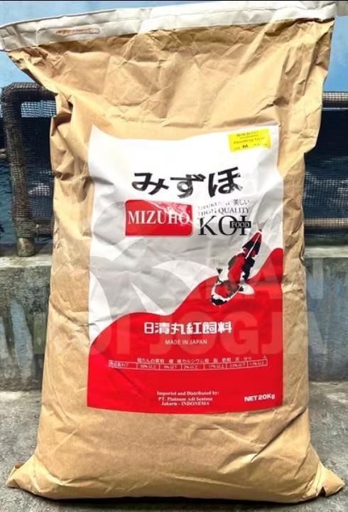 MIZUHO HIGH GROWTH PAKAN KOI MADE IN JAPAN FLOATING M L BERAT 20KG TERBAIK DI KELASNYA PEMBAYARAN WAJIB DI INVOICE REKENING ADMIN TOKO 10cm