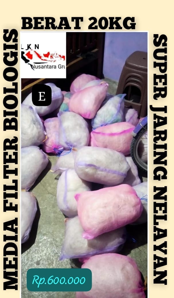 DESKRIPSI PKT 20KG MEDIA JARING NELAYAN AMPUHBUAT MEDIA FILTER KOLAM TERBAIK DI KELASNYA PEMBAYARAN WAJIB DI NO REKENING ADMIN TOKO 5cm