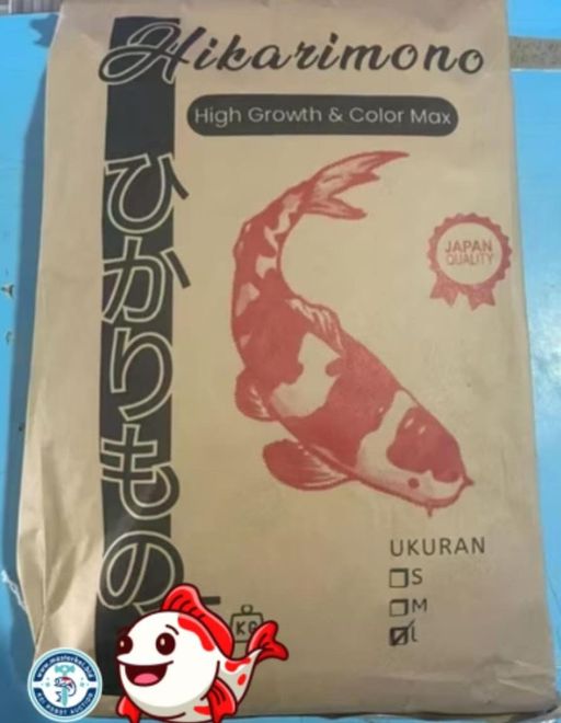 PAKAN KOI IMPOR JAPAN HIKARIMONO 5KG LOKASI MEDAN ONGKIR SEJAWA SEJABODETABEK 100RB DN PEMBAYARAN WAJIB DI REKENING INVOICE ADMIN TOKO 5cm
