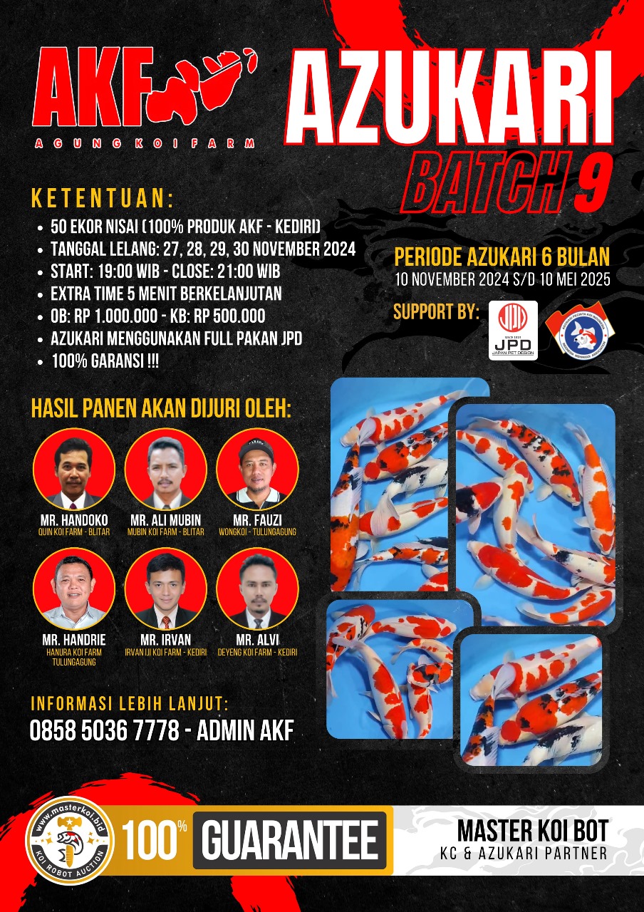 Lelang Koi Online, Jual Beli Ikan Koi, Pasar Koi Terbaik, Agen Lelang Koi, Penawaran Koi Berkualitas, Harga Jual Koi, Lelang Ikan Koi Import, Beli Koi Online, Jual Koi Murah, Koi Showroom, Penjual Koi Terpercaya, Lelang Koi Jakarta, Jual Koi Lokal, Koi Kualitas Unggul, Harga Terbaik Koi, Jual Koi Indukan, Lelang Ikan Hias Koi, Pasar Koi Indonesia, Beli Koi Berkualitas Tinggi, Koi Farm Terbesar, Jual Beli Koi Impor, Lelang Ikan Koi Kualitas Premium, Daftar Harga Koi Terbaru, Pusat Jual Beli Koi, Info Lelang Koi Hari Ini.