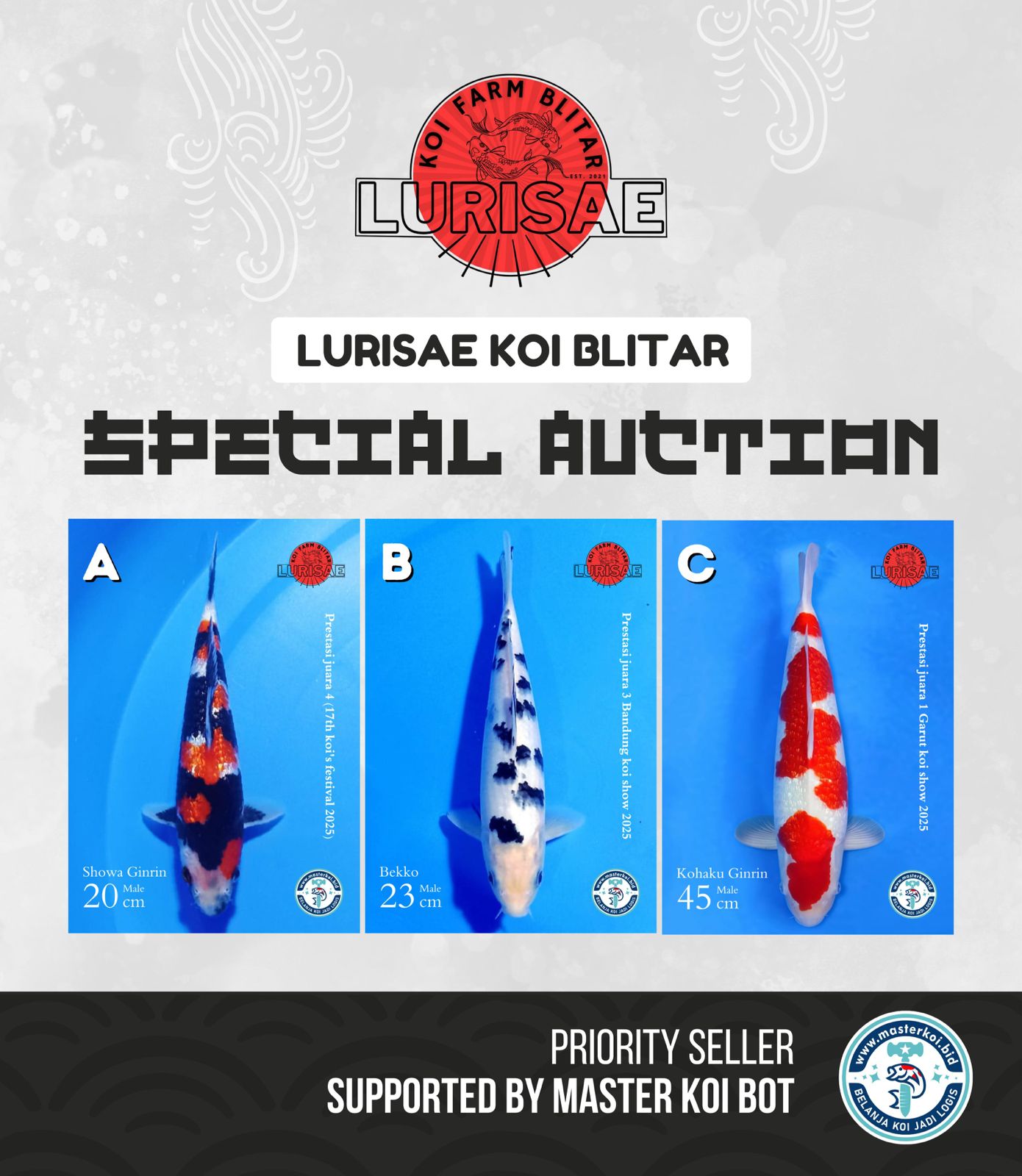 Lelang Koi Online, Jual Beli Ikan Koi, Pasar Koi Terbaik, Agen Lelang Koi, Penawaran Koi Berkualitas, Harga Jual Koi, Lelang Ikan Koi Import, Beli Koi Online, Jual Koi Murah, Koi Showroom, Penjual Koi Terpercaya, Lelang Koi Jakarta, Jual Koi Lokal, Koi Kualitas Unggul, Harga Terbaik Koi, Jual Koi Indukan, Lelang Ikan Hias Koi, Pasar Koi Indonesia, Beli Koi Berkualitas Tinggi, Koi Farm Terbesar, Jual Beli Koi Impor, Lelang Ikan Koi Kualitas Premium, Daftar Harga Koi Terbaru, Pusat Jual Beli Koi, Info Lelang Koi Hari Ini.